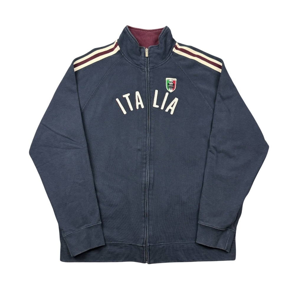 Roma Atletica Italia Sweatshirt Men XXL Blue Zip Mock Neck Vintage Sportswear